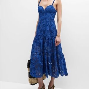 FARM Rio Women's Richilier Eyelet Palm Midi-Dress